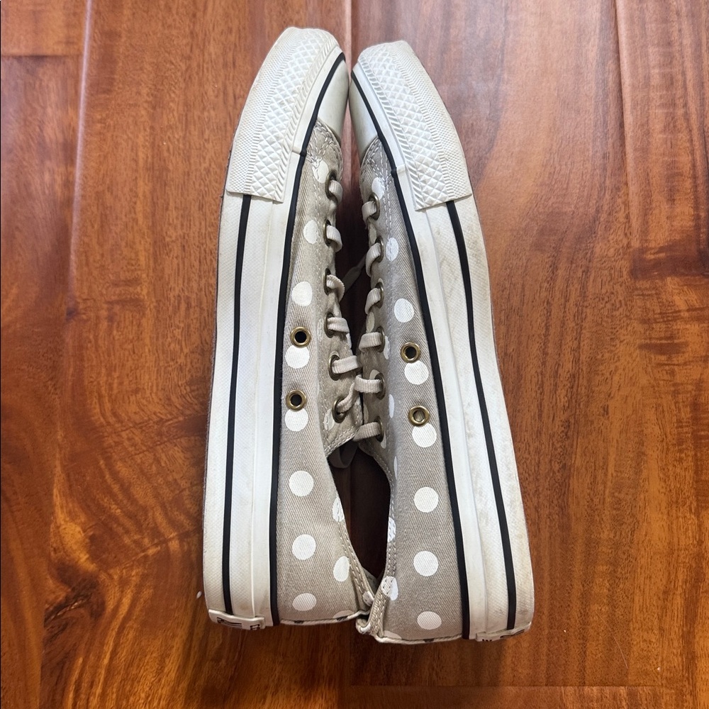Converse All Star Grey and White Polka Dot Low Top Sneakers - women’s 8 - Picture 7 of 7